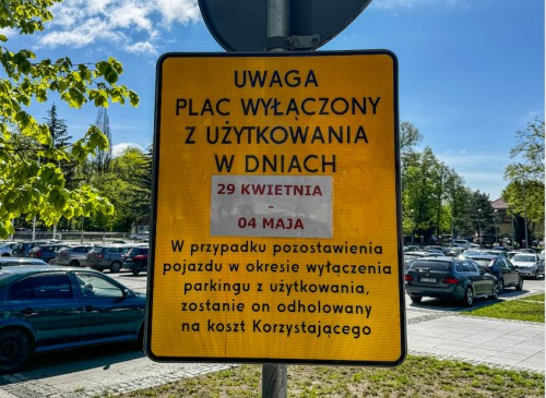 Plac Piłsudskiego wyłączony z użytku od 29 kwietnia