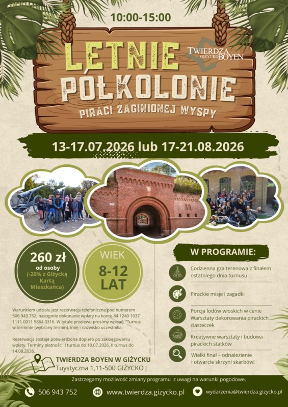 Letnie półkolonie | Twierdza Boyen